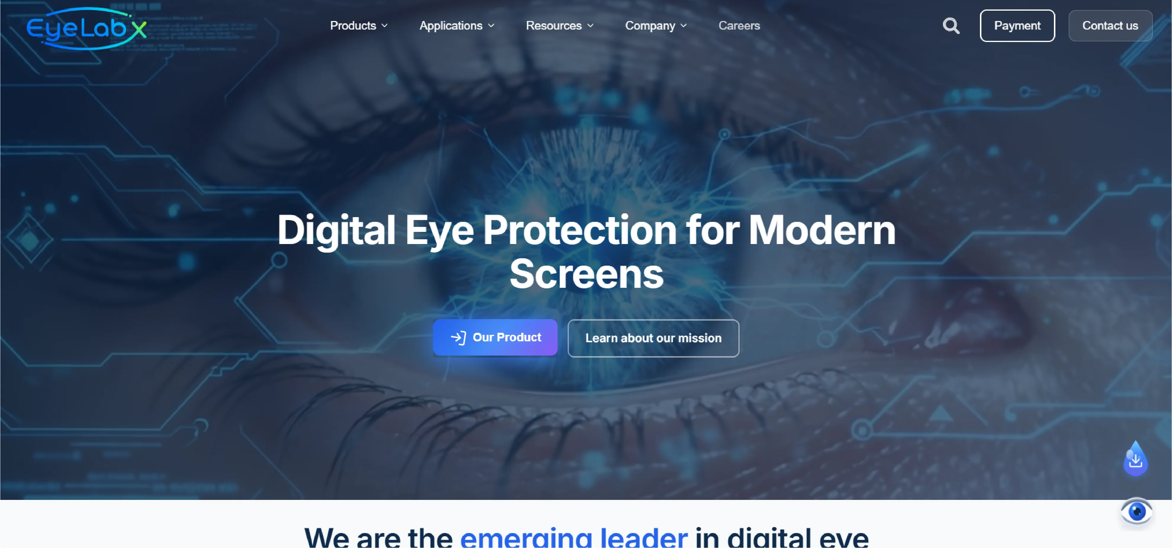EyeLabX website screenshot