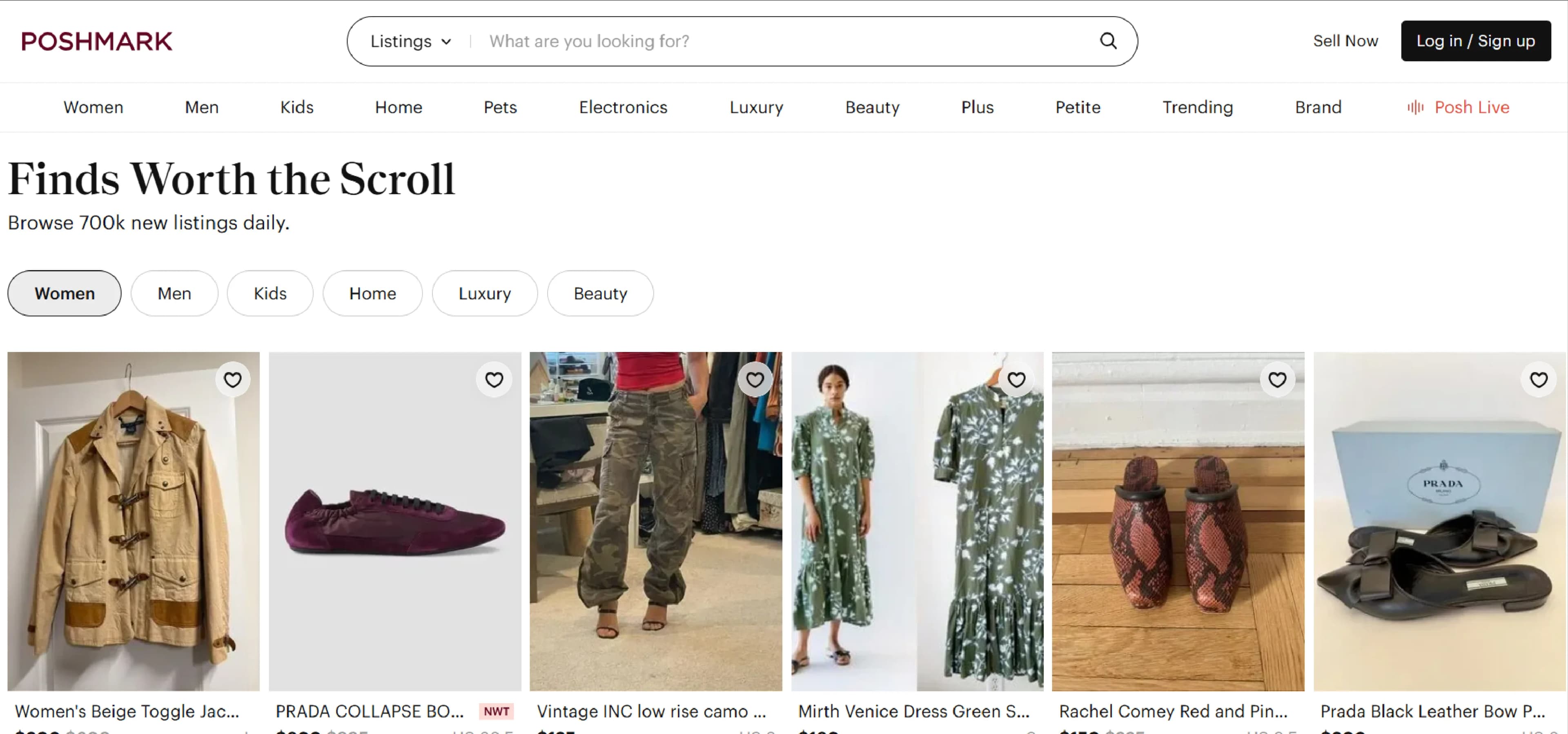 Poshmark website screenshot