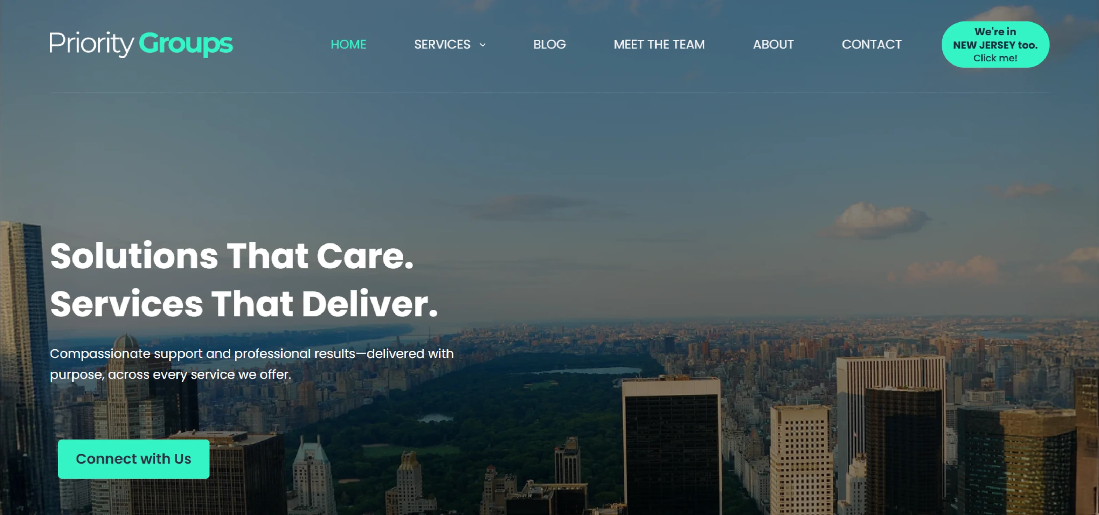 Priority Groups website screenshot