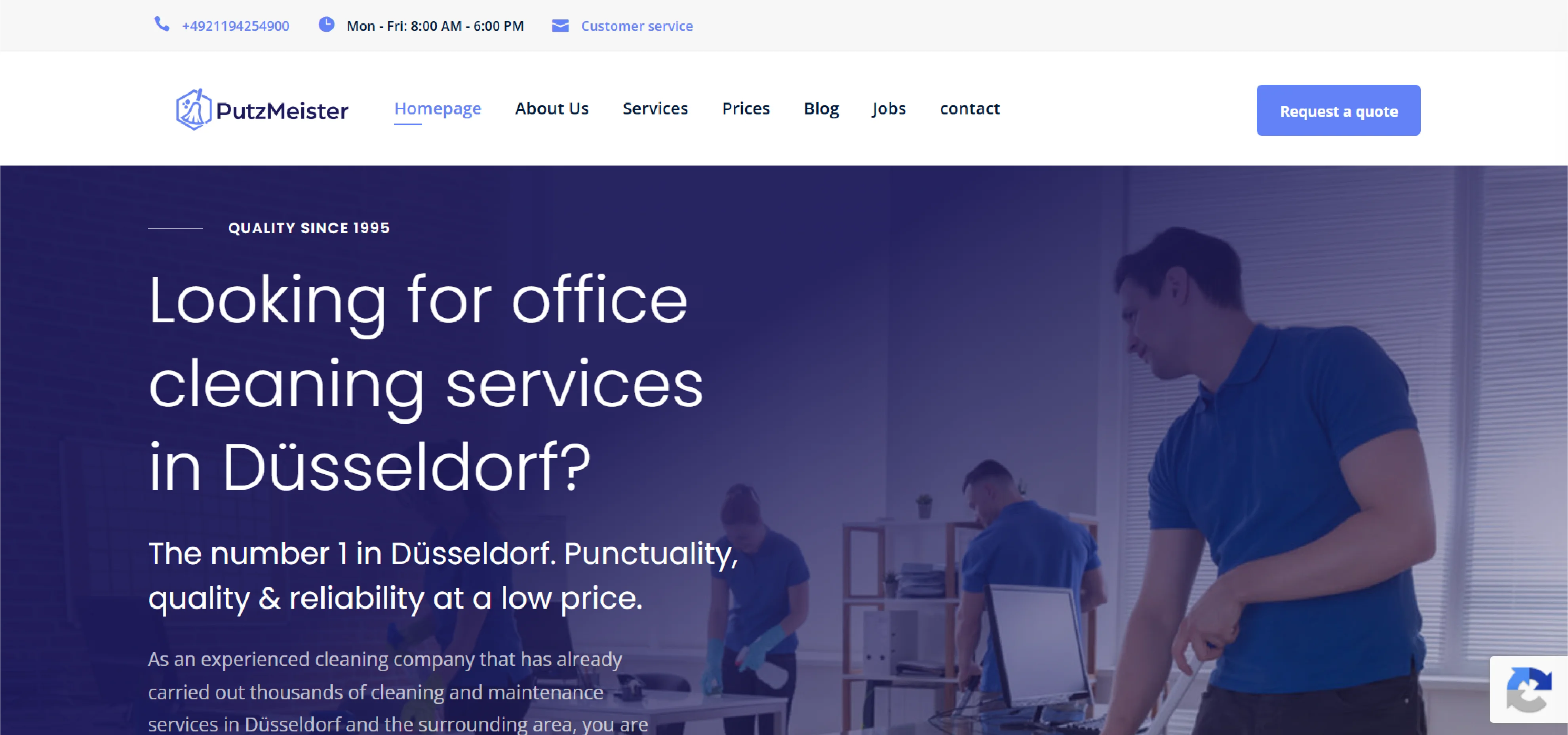 PutzMeister website screenshot