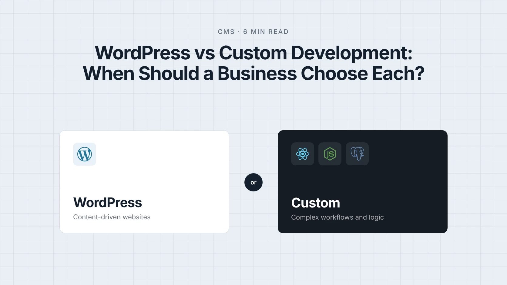 WordPress vs Custom Development: When Should a Business Choose Each?