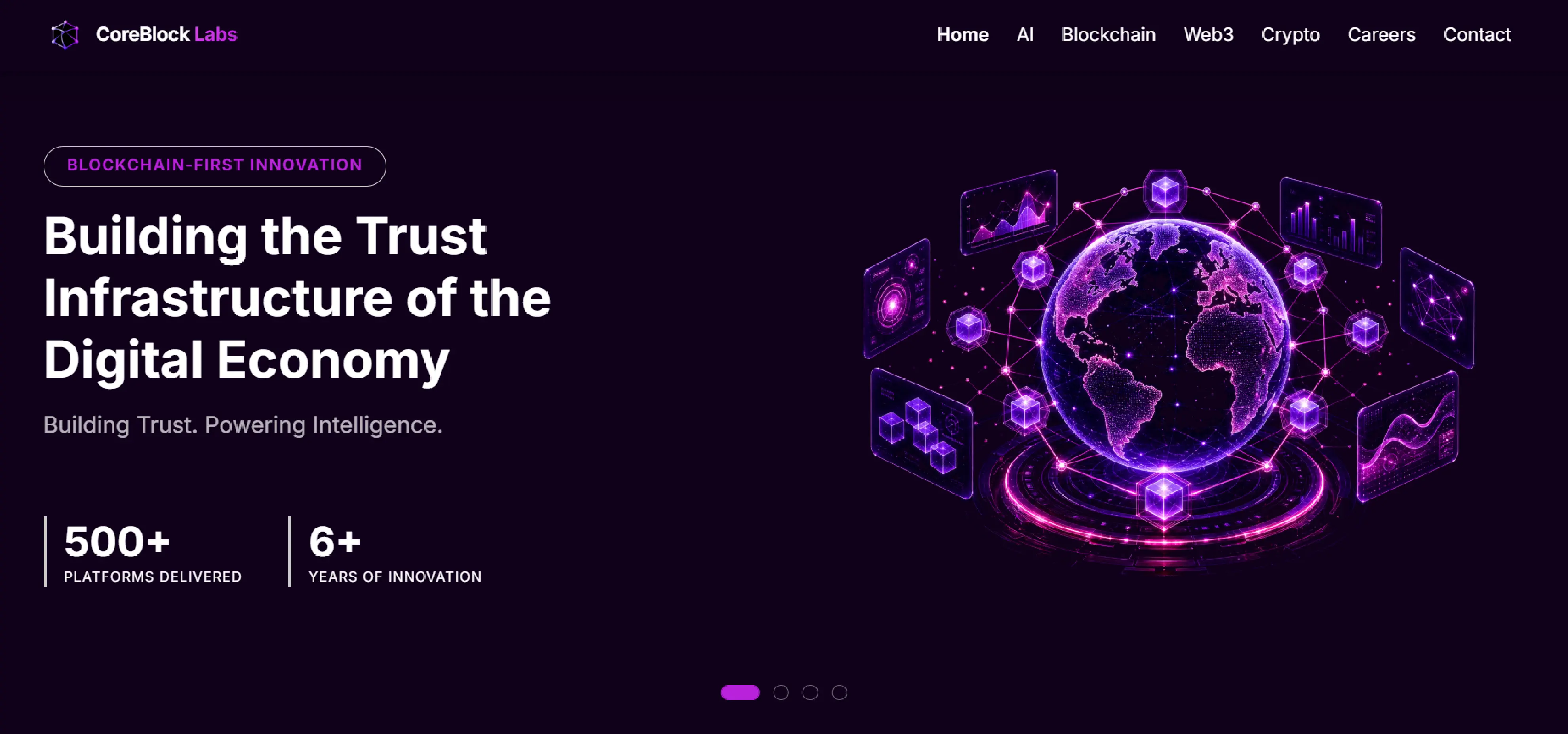CoreBlock Labs website screenshot