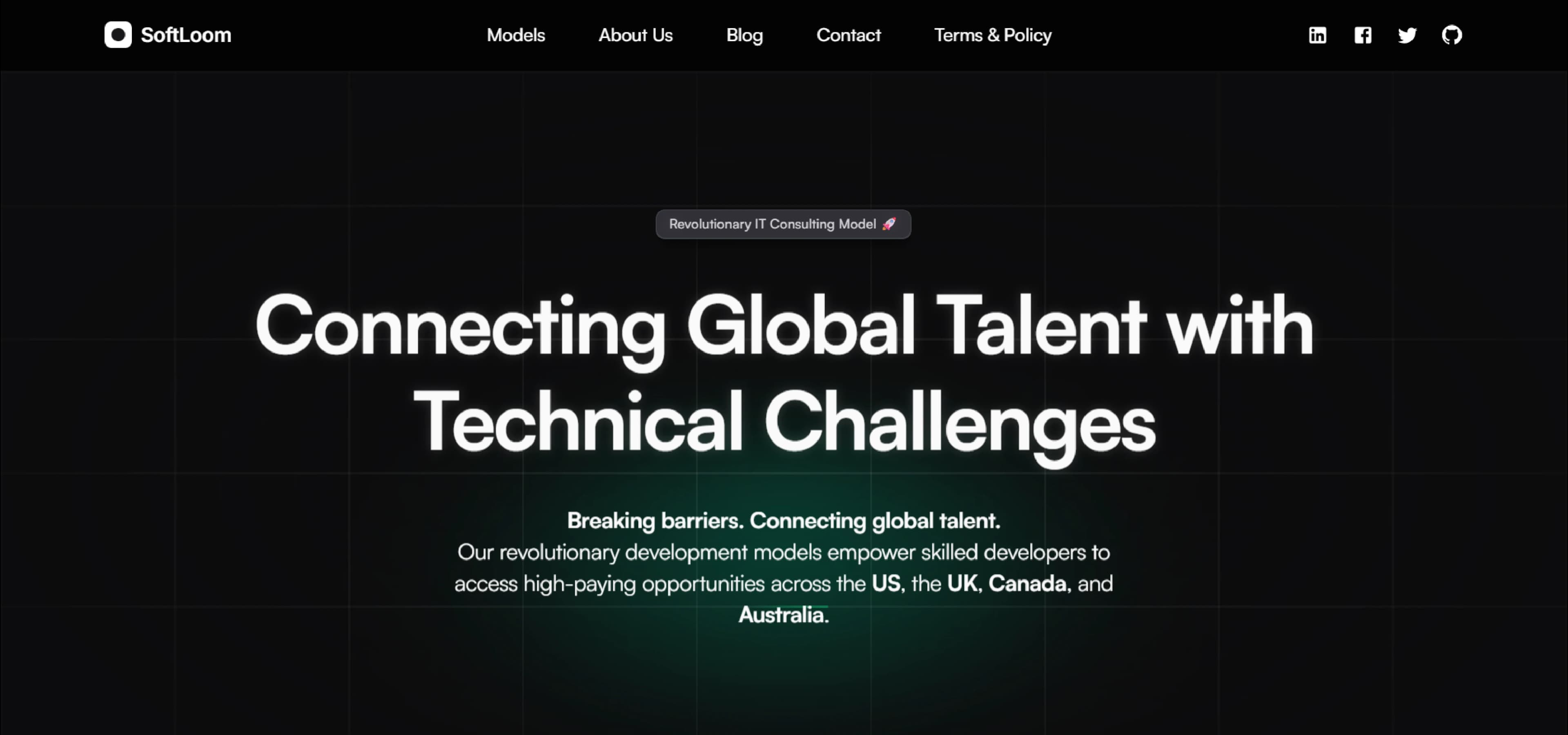 SoftLoom website screenshot